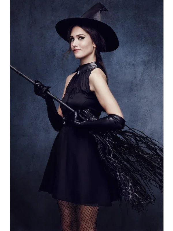 Disfraz de Bruja Negra Elegante para Mujer Adultos Smiffys