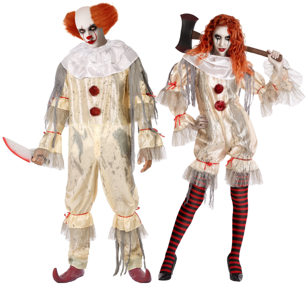 Disfraces en Pareja de Penny el Payaso Psicópata Pennywise Disfraces Simon