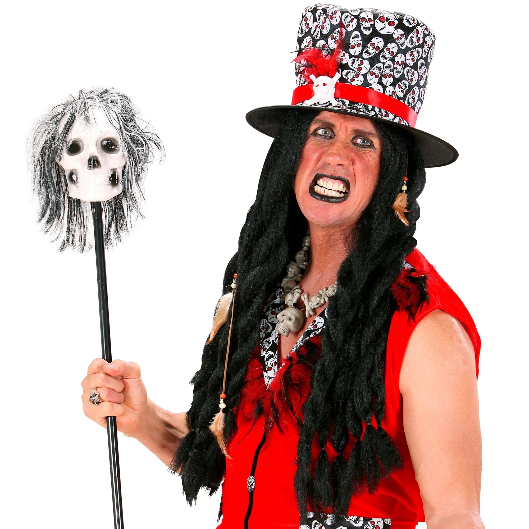 Peluca Morena Vudú con Trenzas Rasta COMPLEMENTOS Widmann