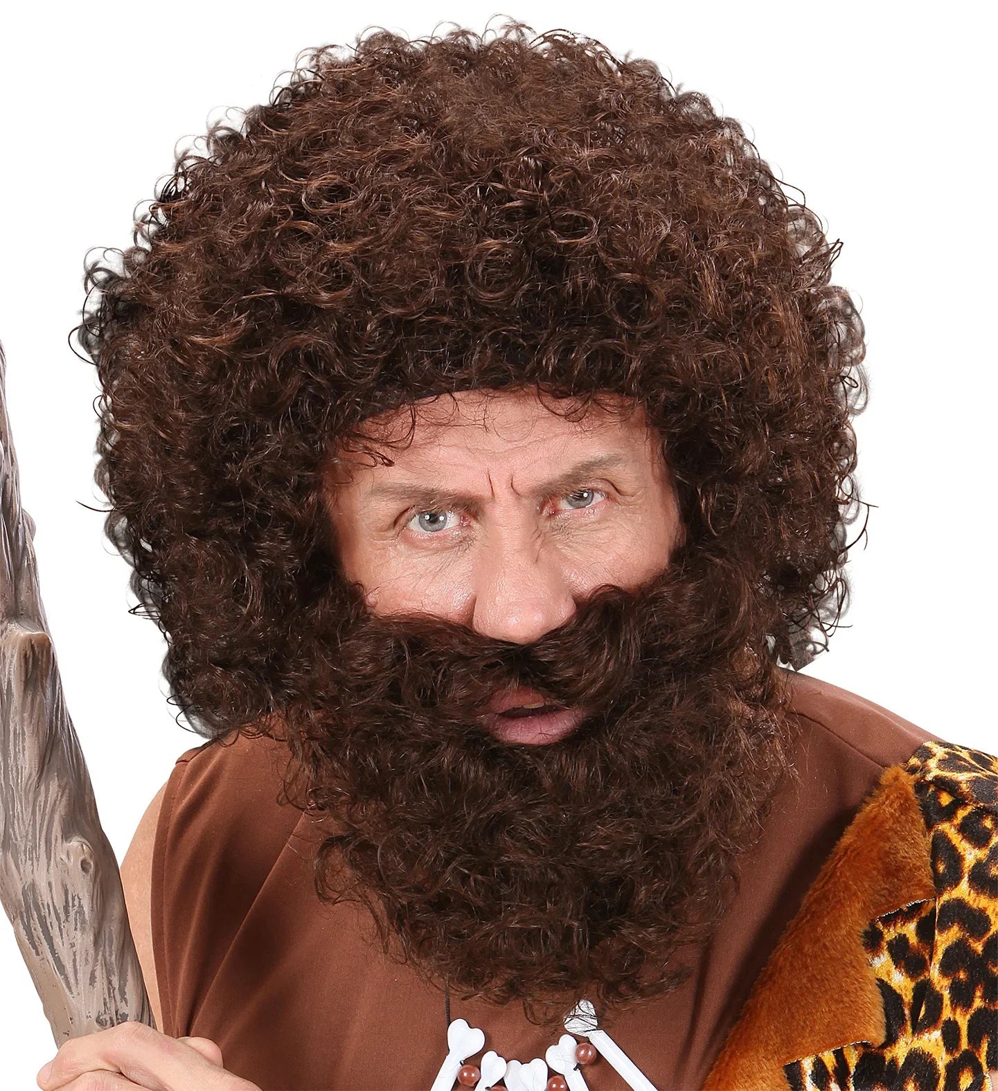 Peluca Castaña Rizosa con Barba Barbas y Bigotes Widmann