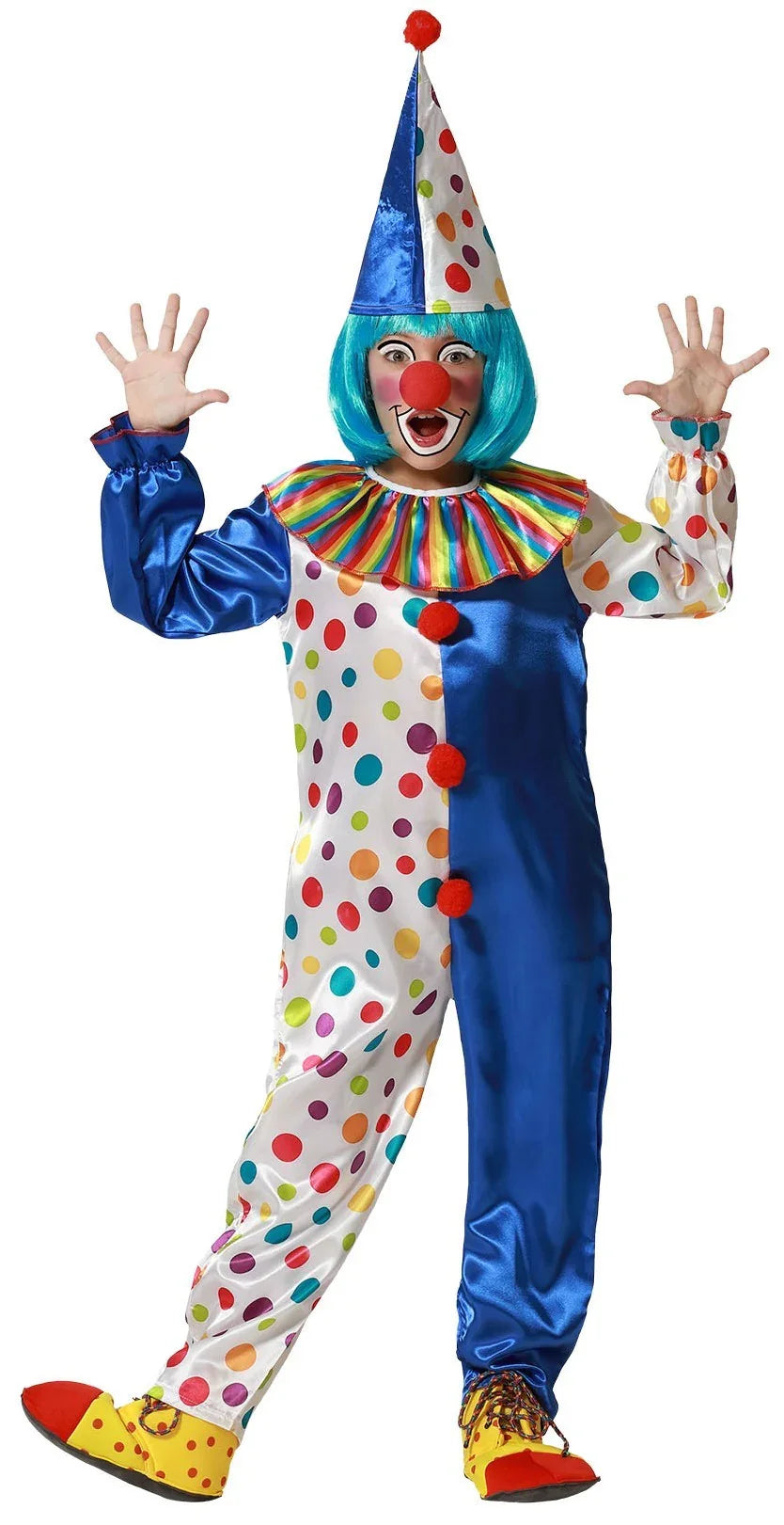 Disfraces para Grupo de Payasos Azules con Lunares Payaso Disfraces Simon
