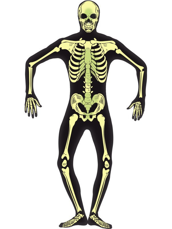Disfraz Esqueleto Segunda Piel Fluorescente para Adulto Segunda Piel - Morphsuits Smiffys