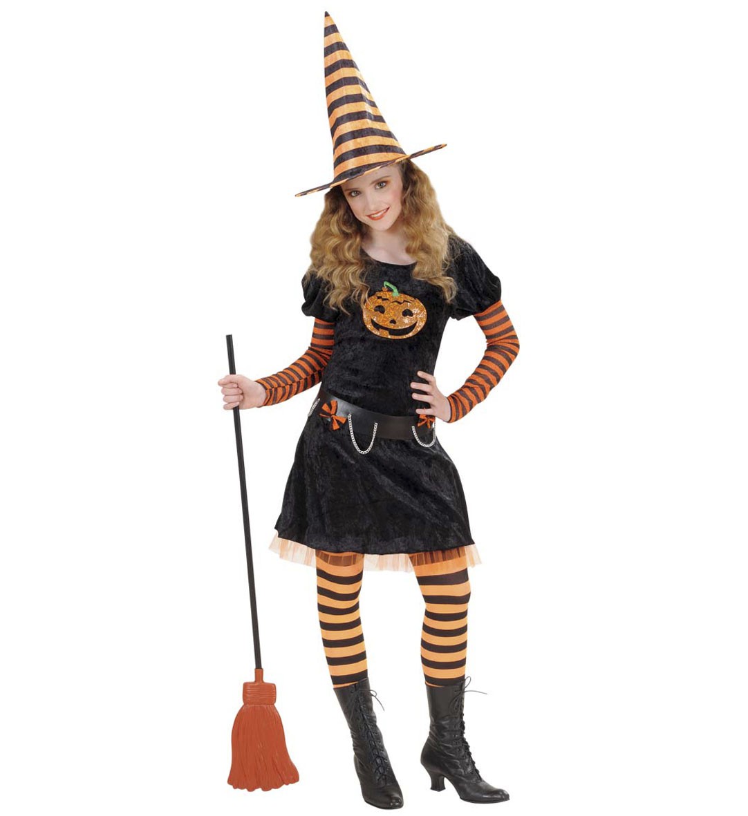 Disfraz de Bruja de la Calabaza para Niña Halloween Infantiles Widmann