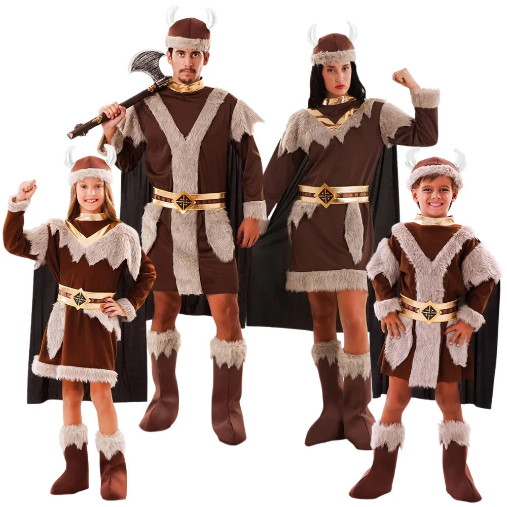 Disfraces para Grupo de Vikingos Marrones Vikingo Disfraces Simon