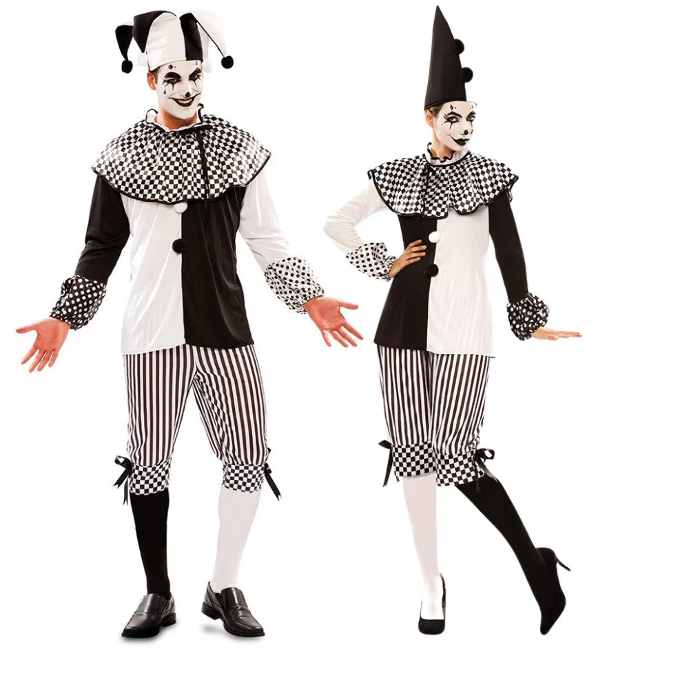 Disfraces en Pareja de Arlequines Blancos y Negros Arlequines y Bufones Disfraces Simon