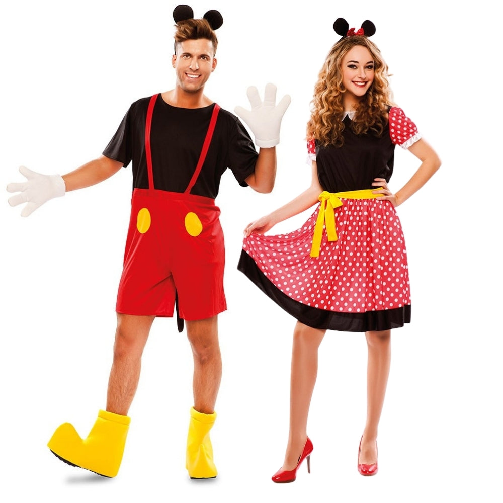 Disfraces en Pareja de Ratoncitos Mickey y Minnie Mickey Mouse & Minnie Mouse Disfraces Simon