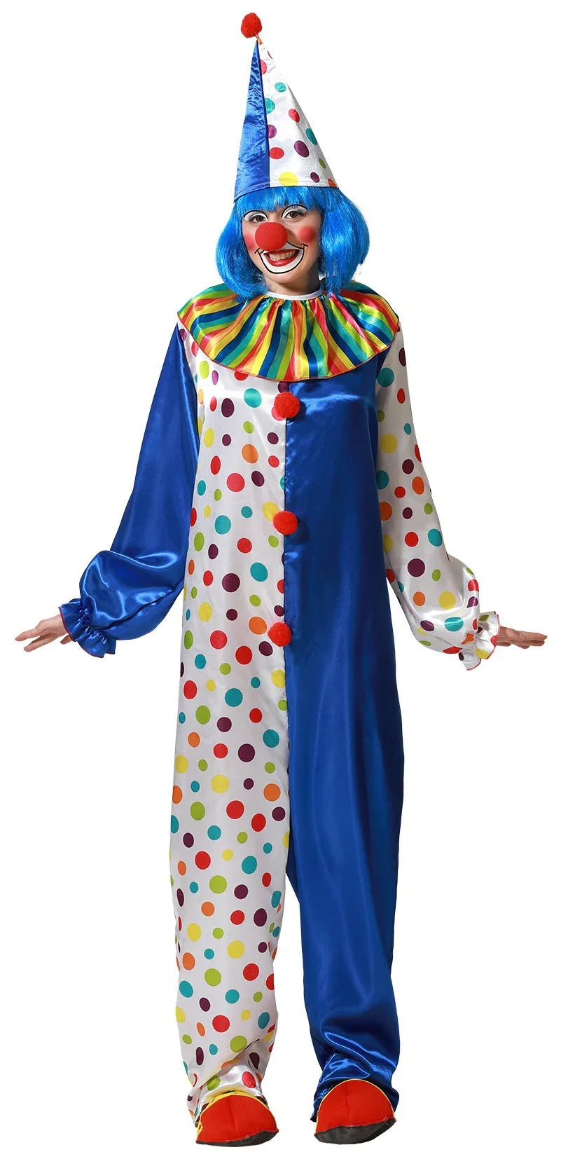 Disfraces para Grupo de Payasos Azules con Lunares Payaso Disfraces Simon
