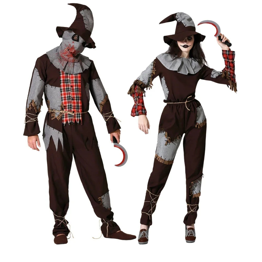 Disfraces en Pareja de Espantapájaros Siniestros Espantapájaros Disfraces Simon