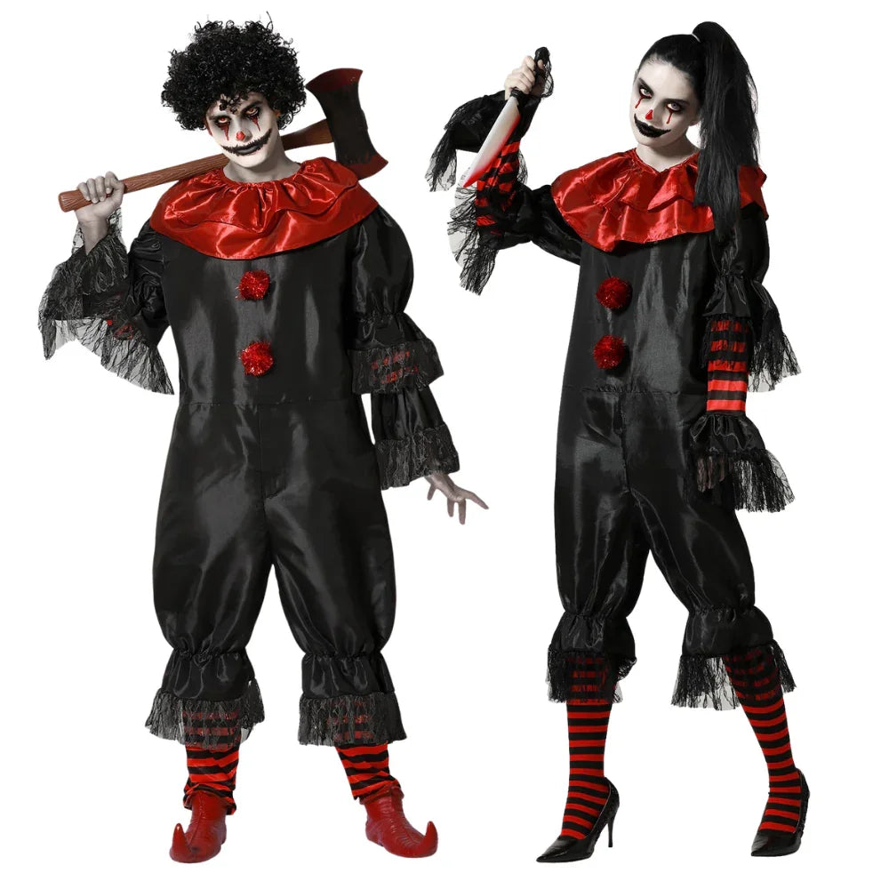 Disfraces en Pareja de Payasos Asesinos Negros Payasos Asesinos Disfraces Simon