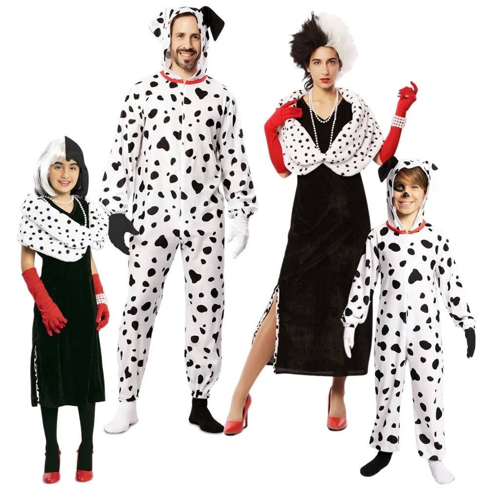 Disfraces para Grupo de Dálmata y Cruella de Vil 101 Dálmatas Disfraces Simon