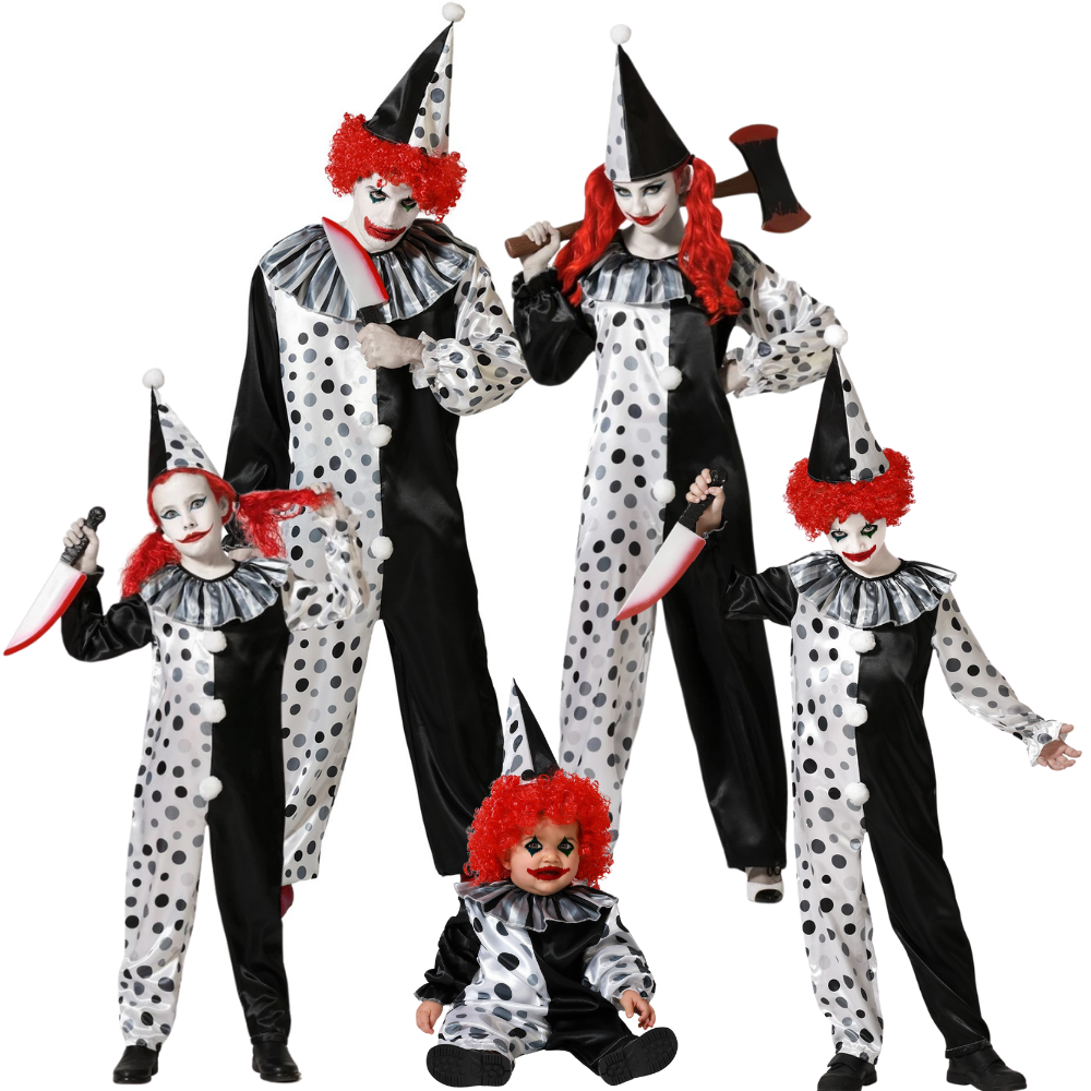 Disfraces para Grupo de Payaso Asesino Blanco y Negro Payasos Asesinos Disfraces Simon