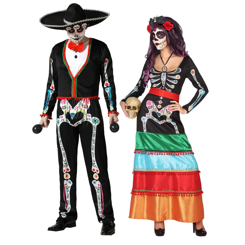 Disfraces en Pareja de Mexicanos Dia de los Muertos Comprar Online