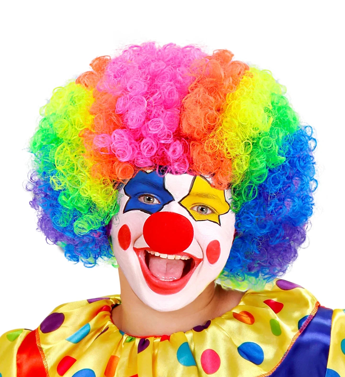 Peluca de Payaso Multicolor Rizosa Infantil Complementos Payasos Widmann
