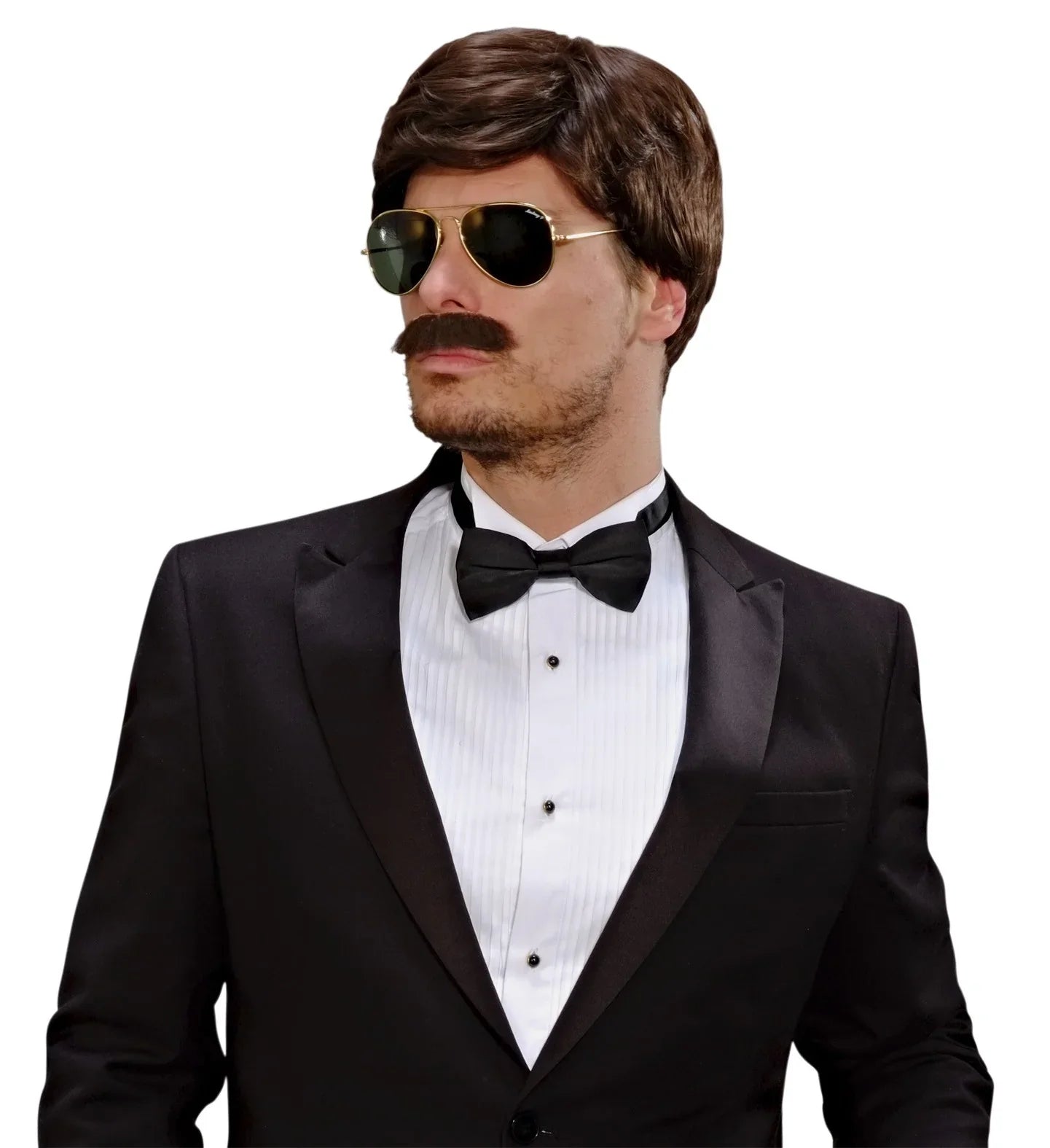 Peluca Castaña para Hombre con Bigote Lujo Pelucas Widmann