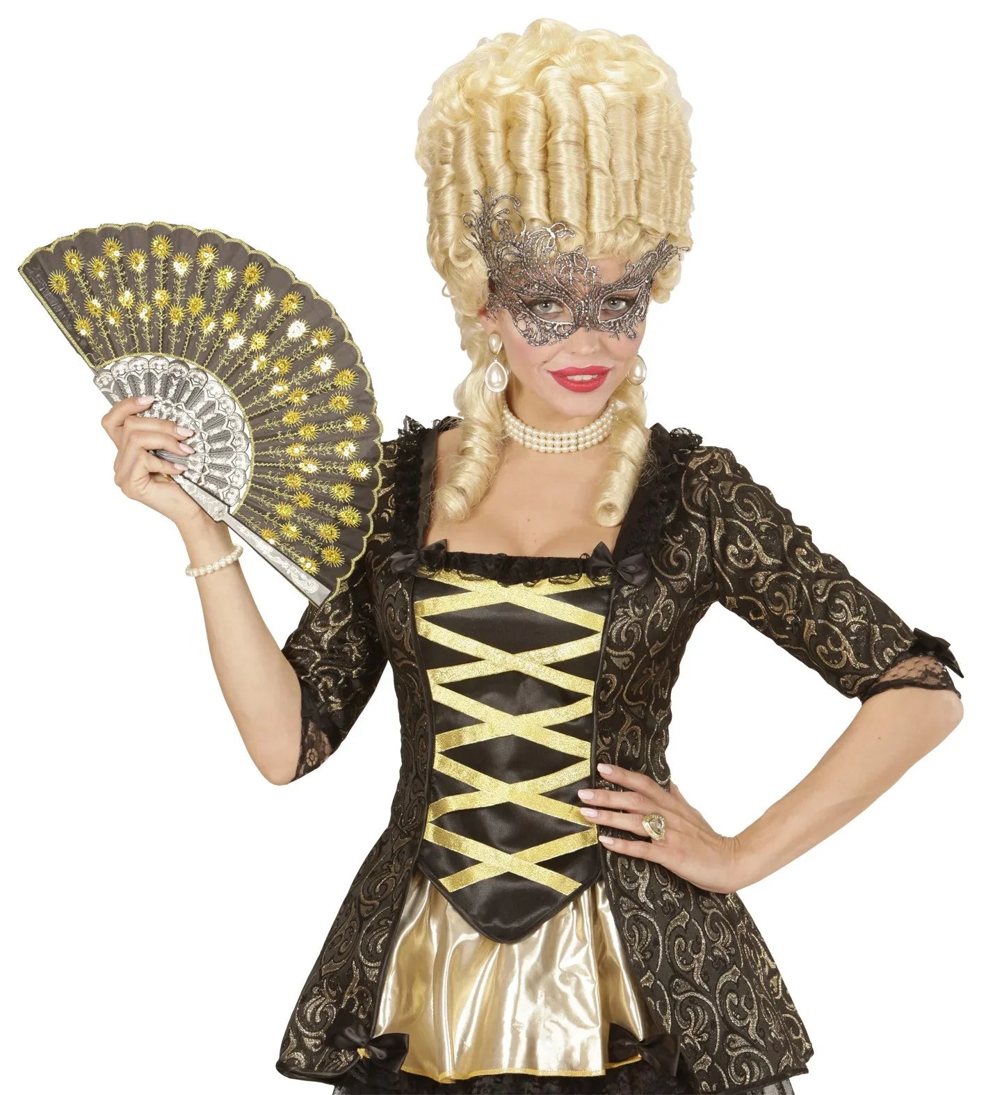 Antifaz Barroco de Encaje Plata Antifaces Widmann