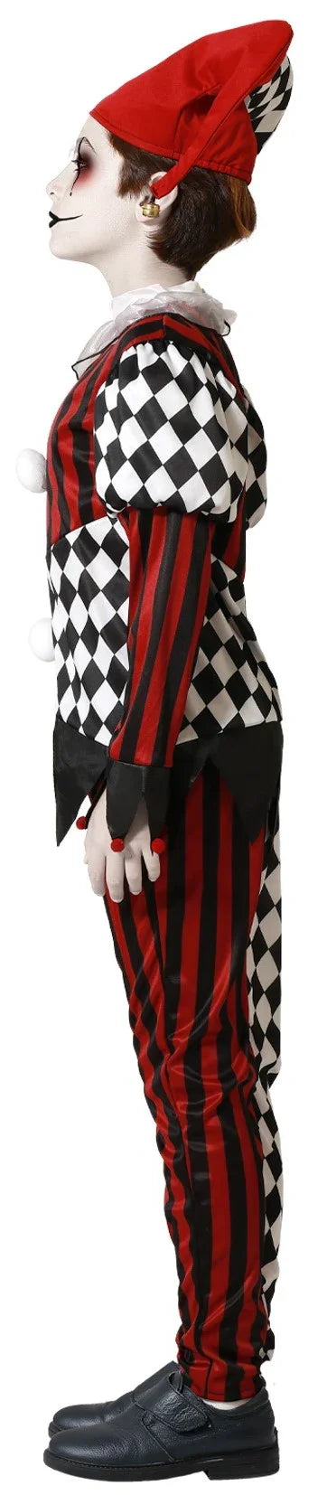 Disfraz de Arlequín Demoníaco para Niño Payasos Asesinos Atosa