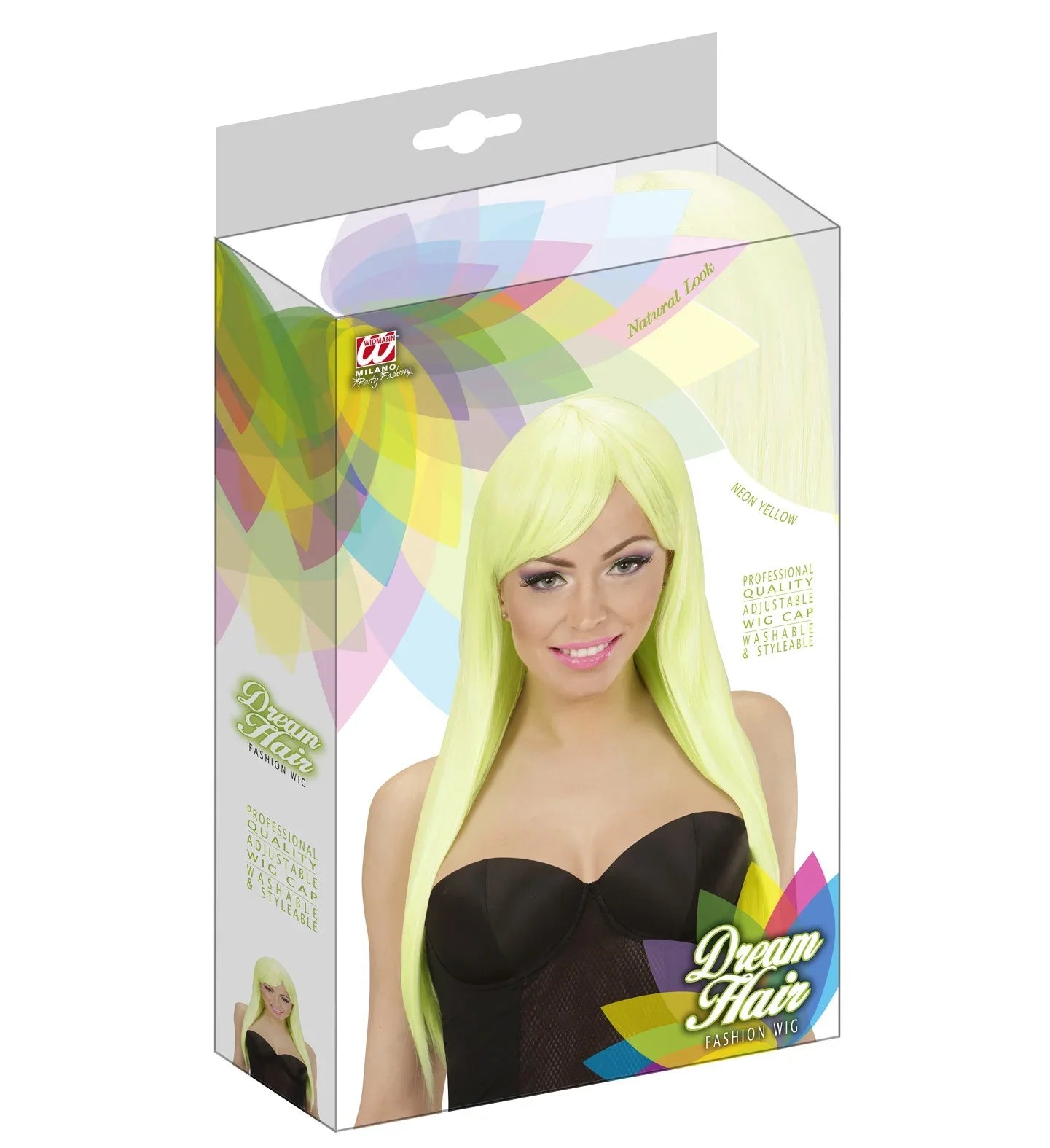 Peluca Amarilla Neon Fluorescente Pelucas Widmann