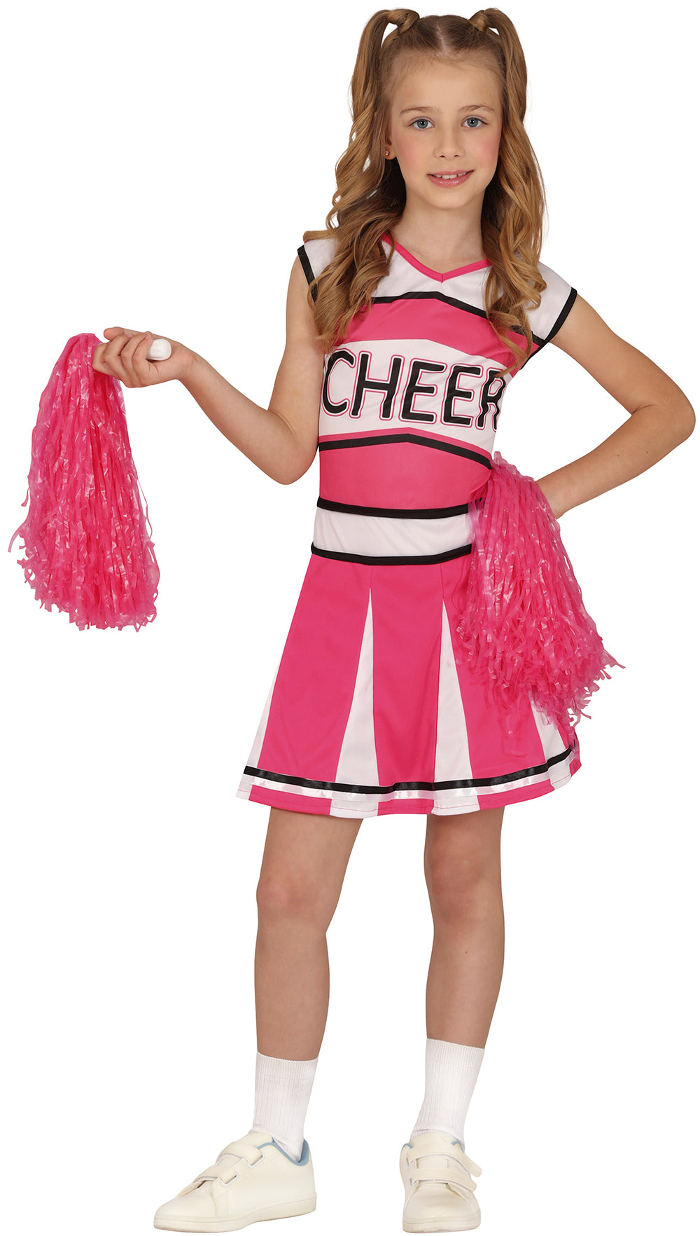 Disfraz de Animadora Cheerleader Rosa para Niña Animadoras Guirca