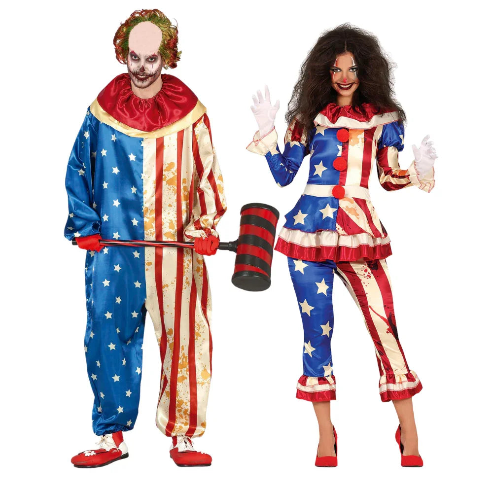 Disfraces en Pareja de Payasos Asesinos Patriotas Payasos Asesinos Disfraces Simon