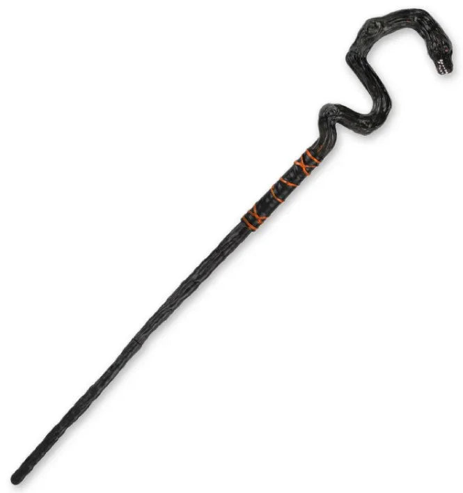 Bastón de Hechicero Negro con Forma de Serpiente Bastones, Cetros y Varitas Partilandia