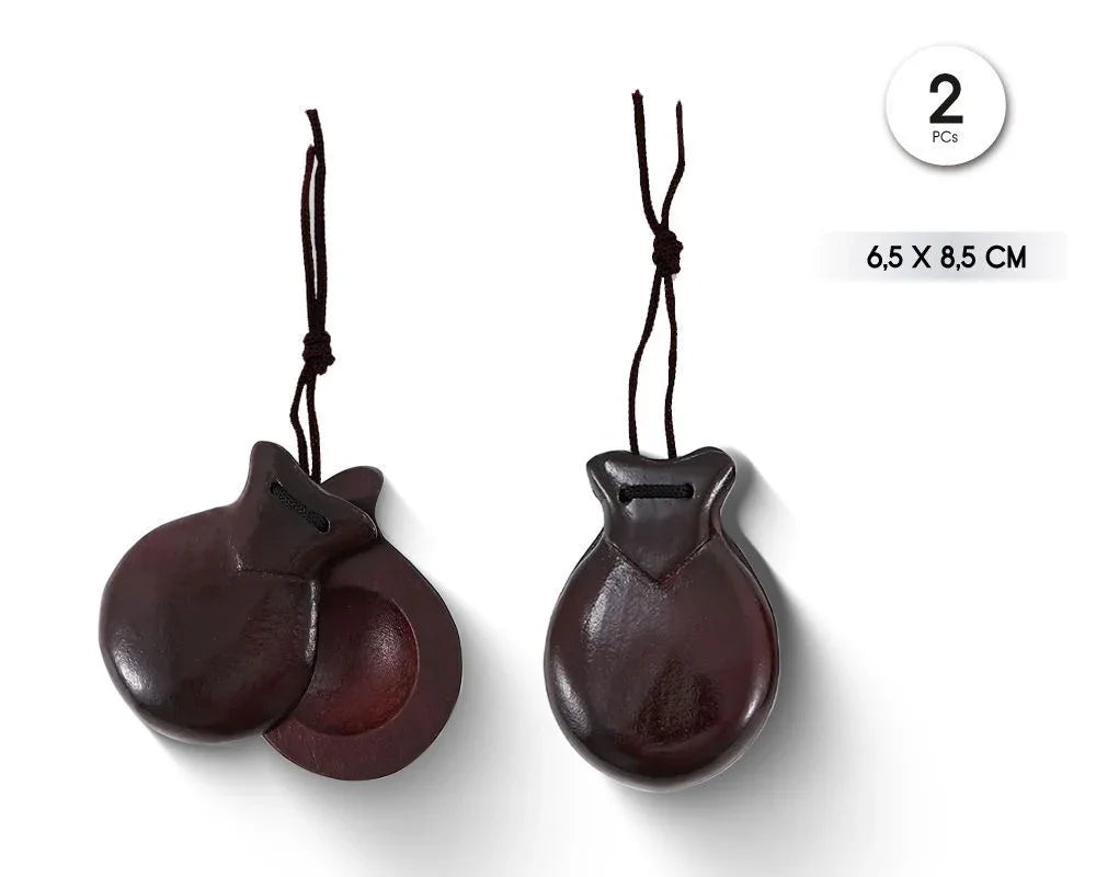 Castañuelas de Madera Marrones Complementos Sevillanas, Cordobeses y Toreros Partilandia