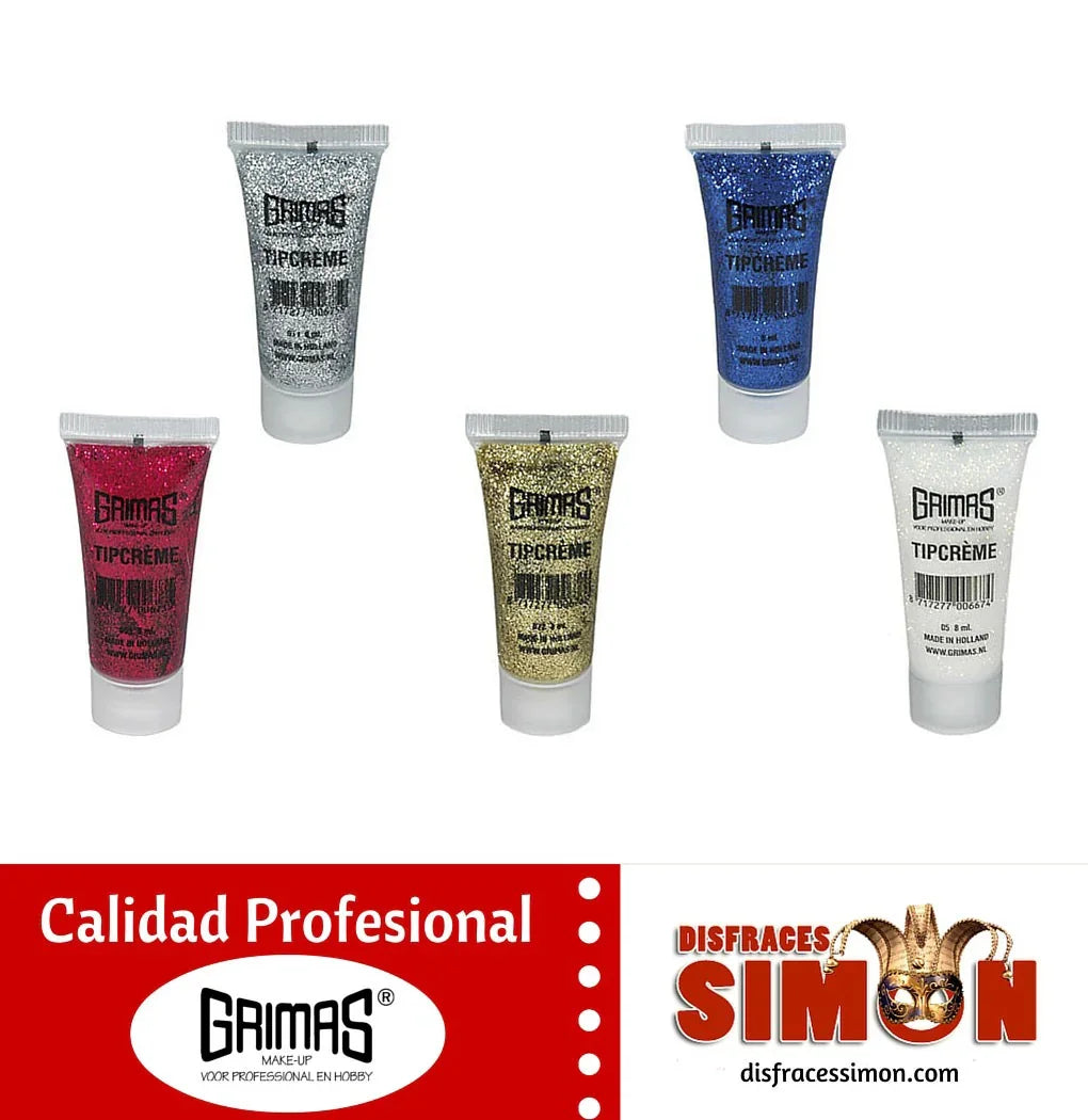 Purpurina en Gel Profesional Maquillajes y Pinturas Grimas Blanco