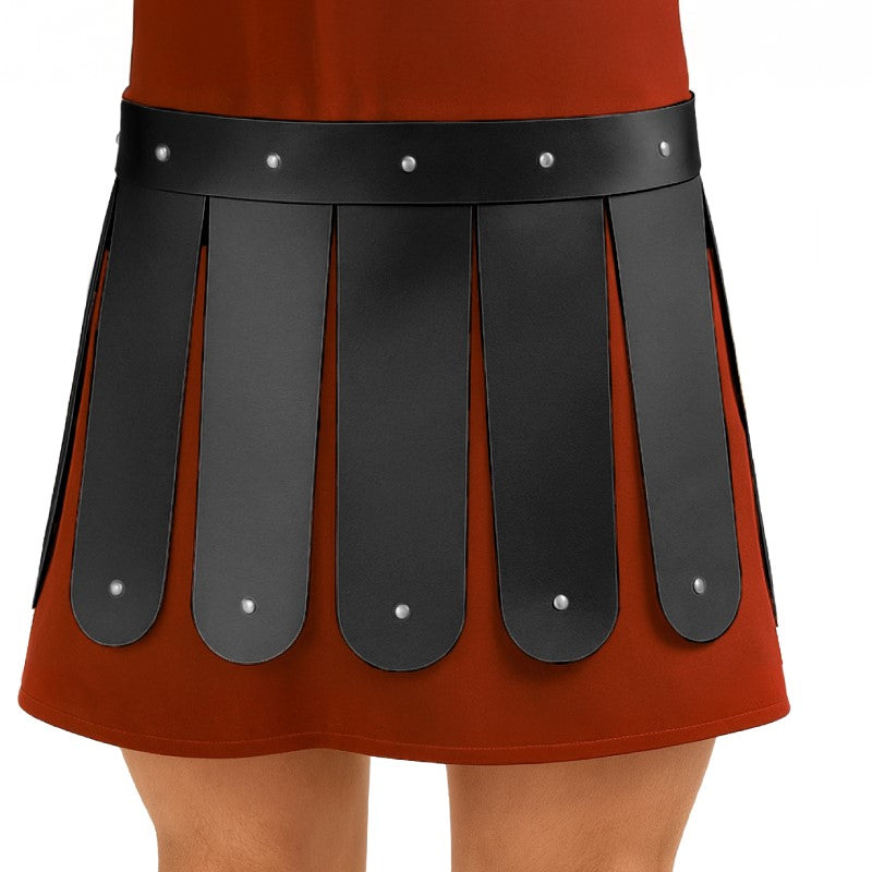 Cinturón Falda Romana de Polipiel Negra