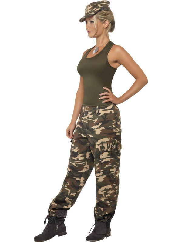 Disfraz de Militar con Gorra para mujer Militares y Soldados Smiffys