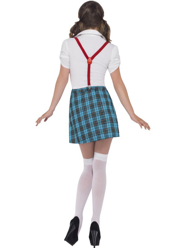 Disfraz de Colegiala Sexy Azul Despedidas Smiffys