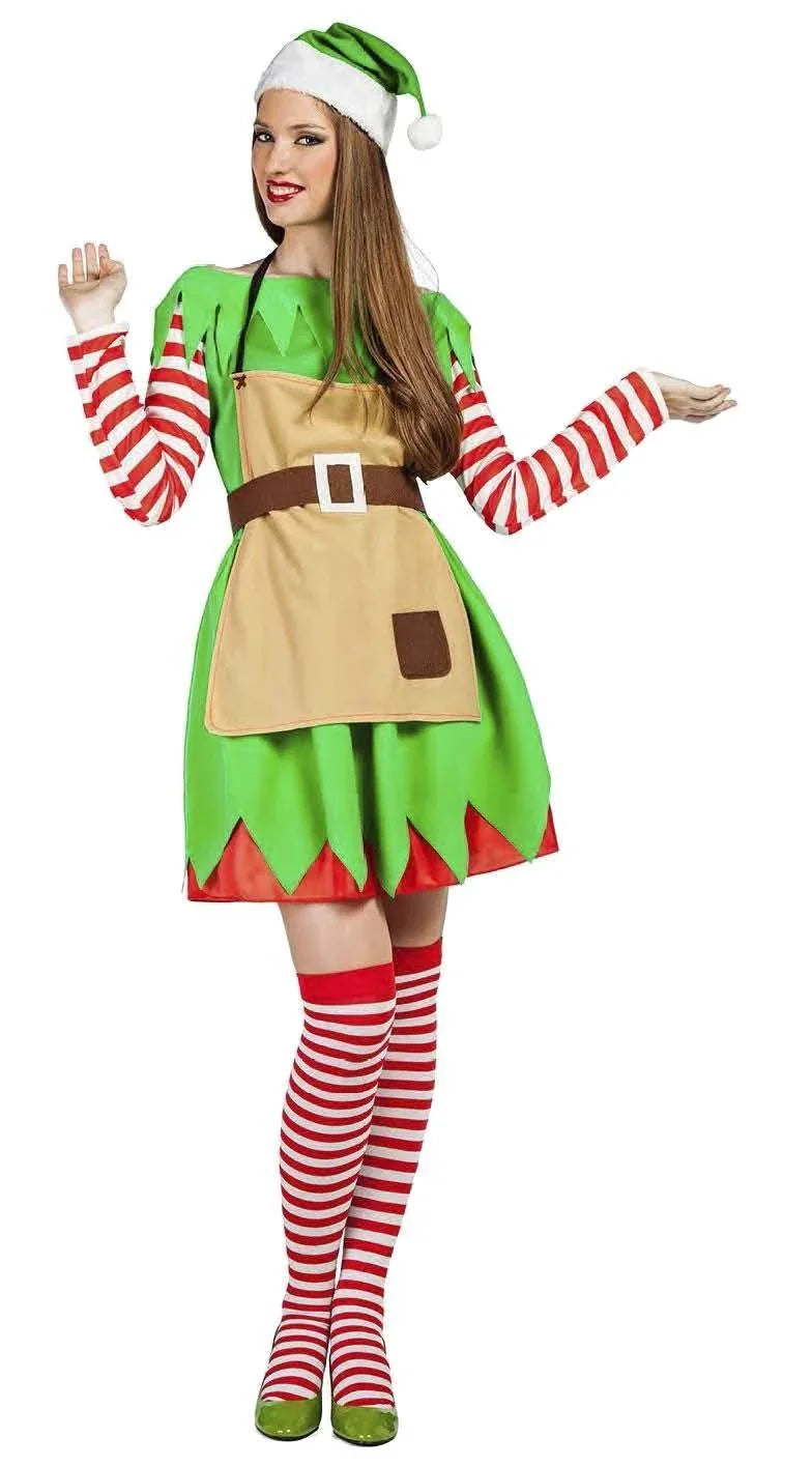 Disfraces en Pareja de Elfos Ayudantes de Papá Noel Elfos Navideños Disfraces Simon