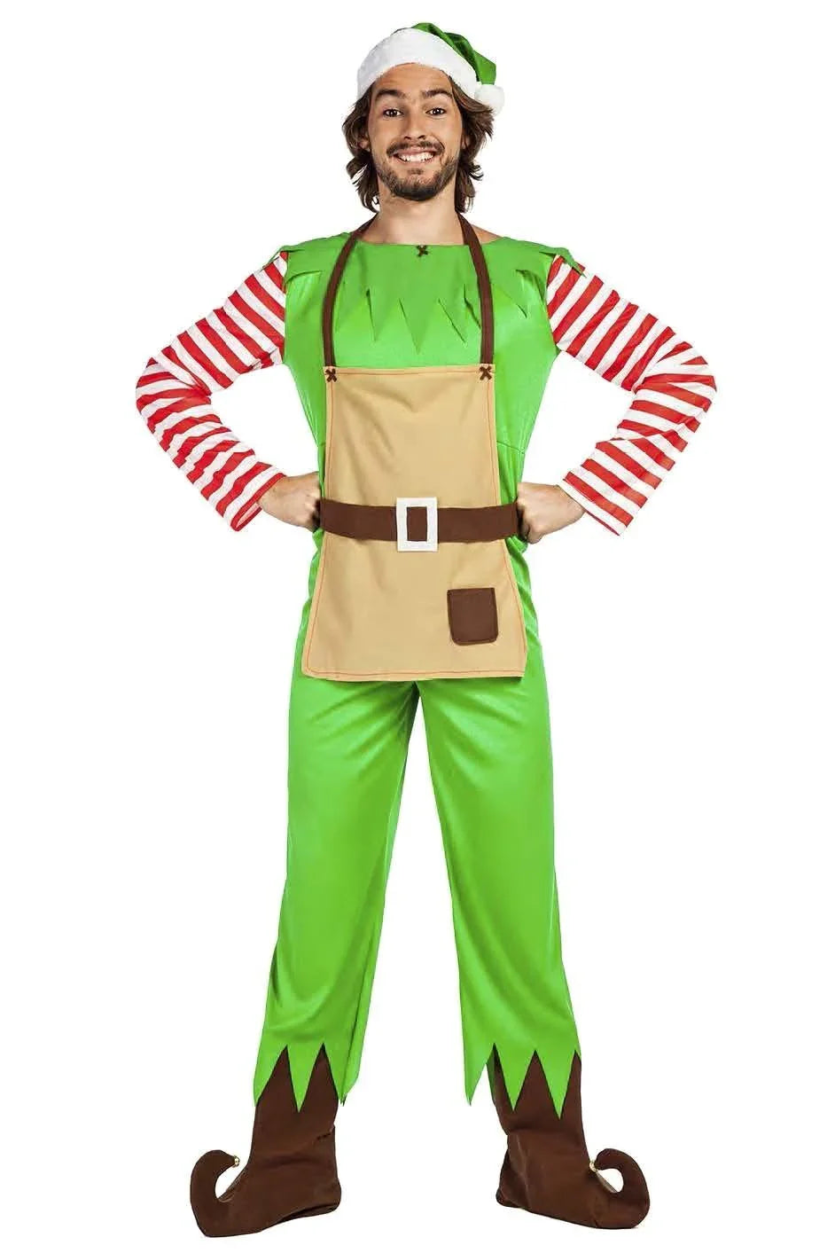 Disfraces en Pareja de Elfos Ayudantes de Papá Noel Elfos Navideños Disfraces Simon