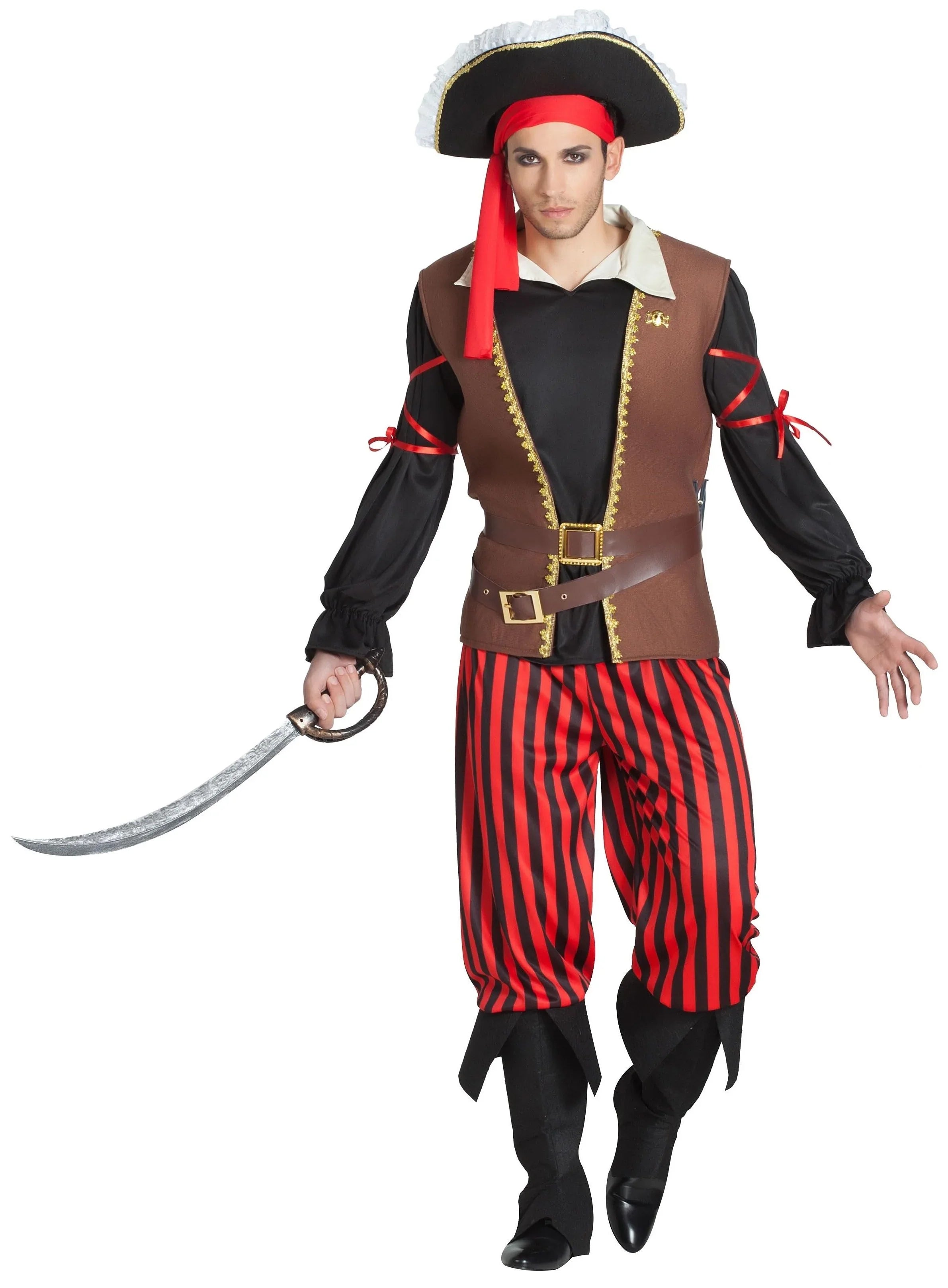 Disfraces en Pareja de Capitán Pirata a Rayas Piratas Disfraces Simon