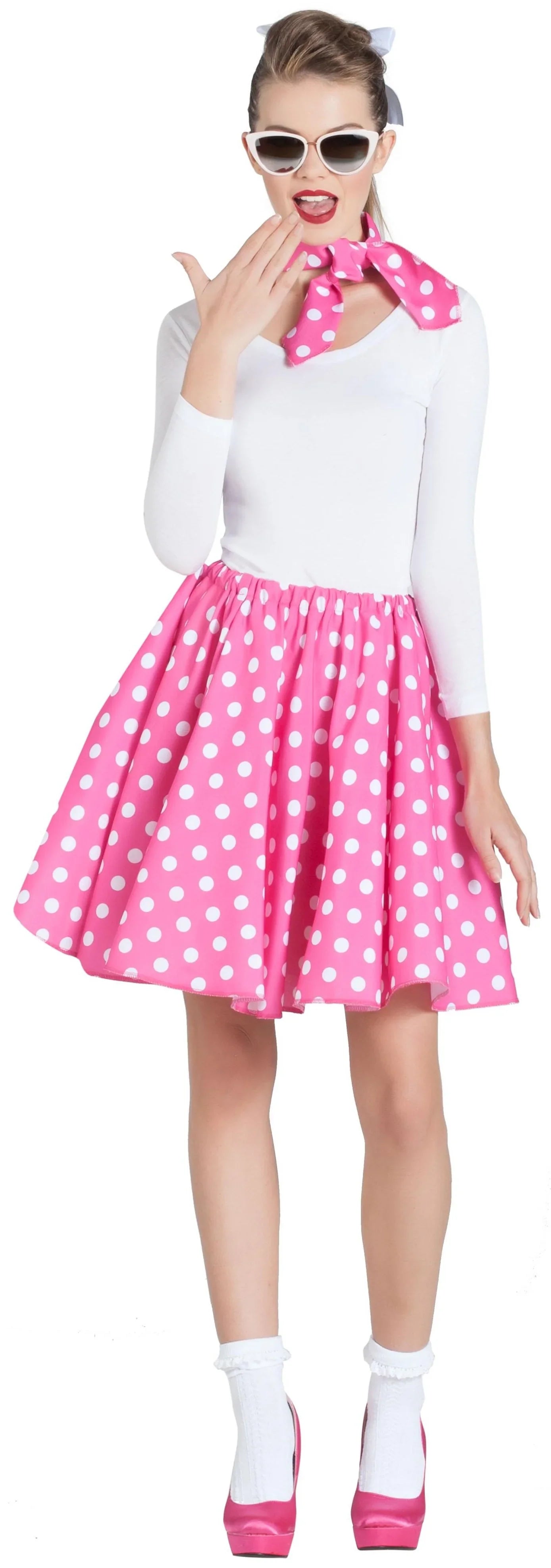 Disfraces para Grupo de Chica Años 50 con Lunares Grease - Años 40 y 50 Disfraces Simon