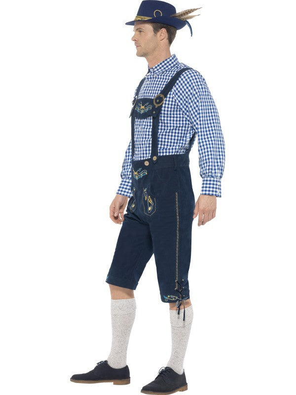 Disfraz de Tirolés Premium en Azul Tiroleses Oktoberfest Smiffys