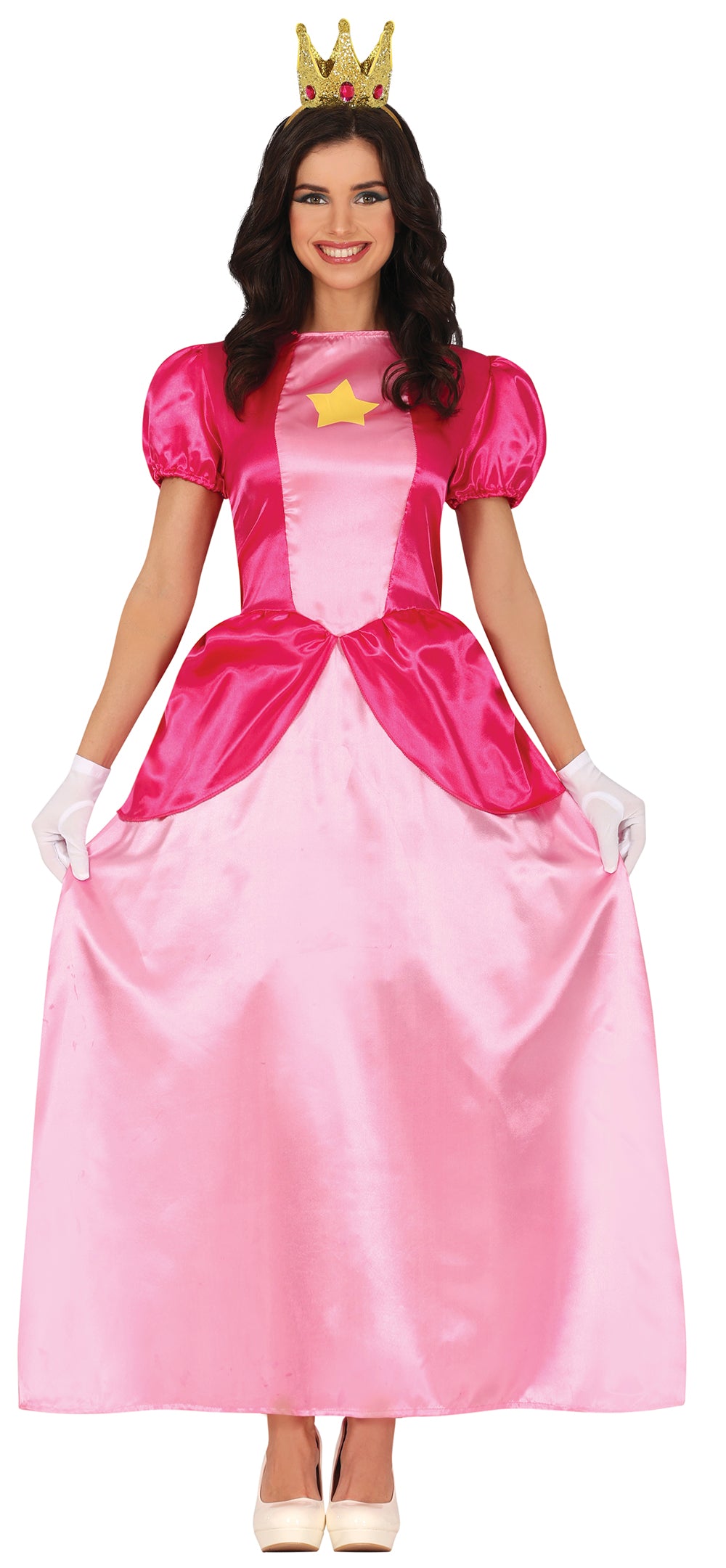 Disfraz de Princesa Peach Rosa para Mujer Super Mario Bros y Luigi Guirca