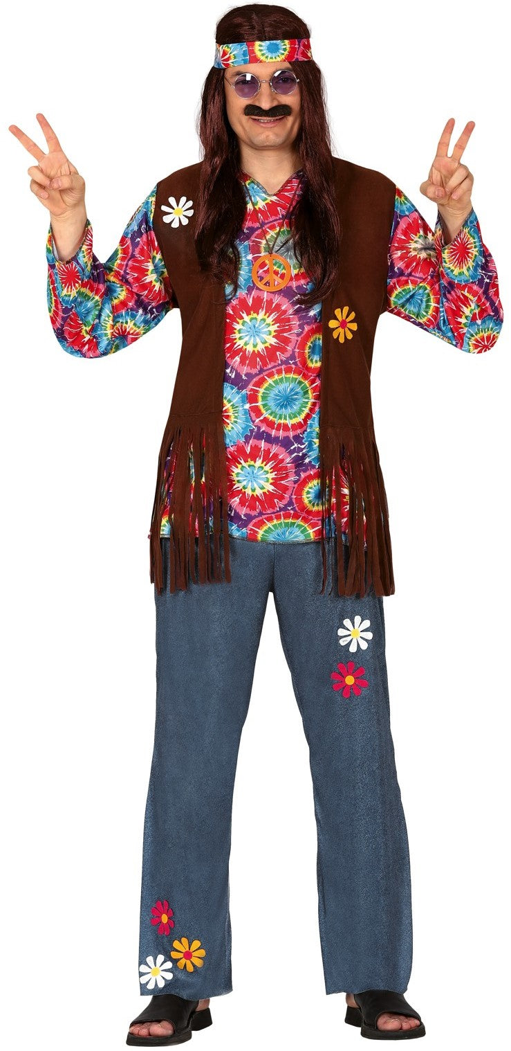 Disfraces en Pareja de Hippies Floreados Hippies Disfraces Simon