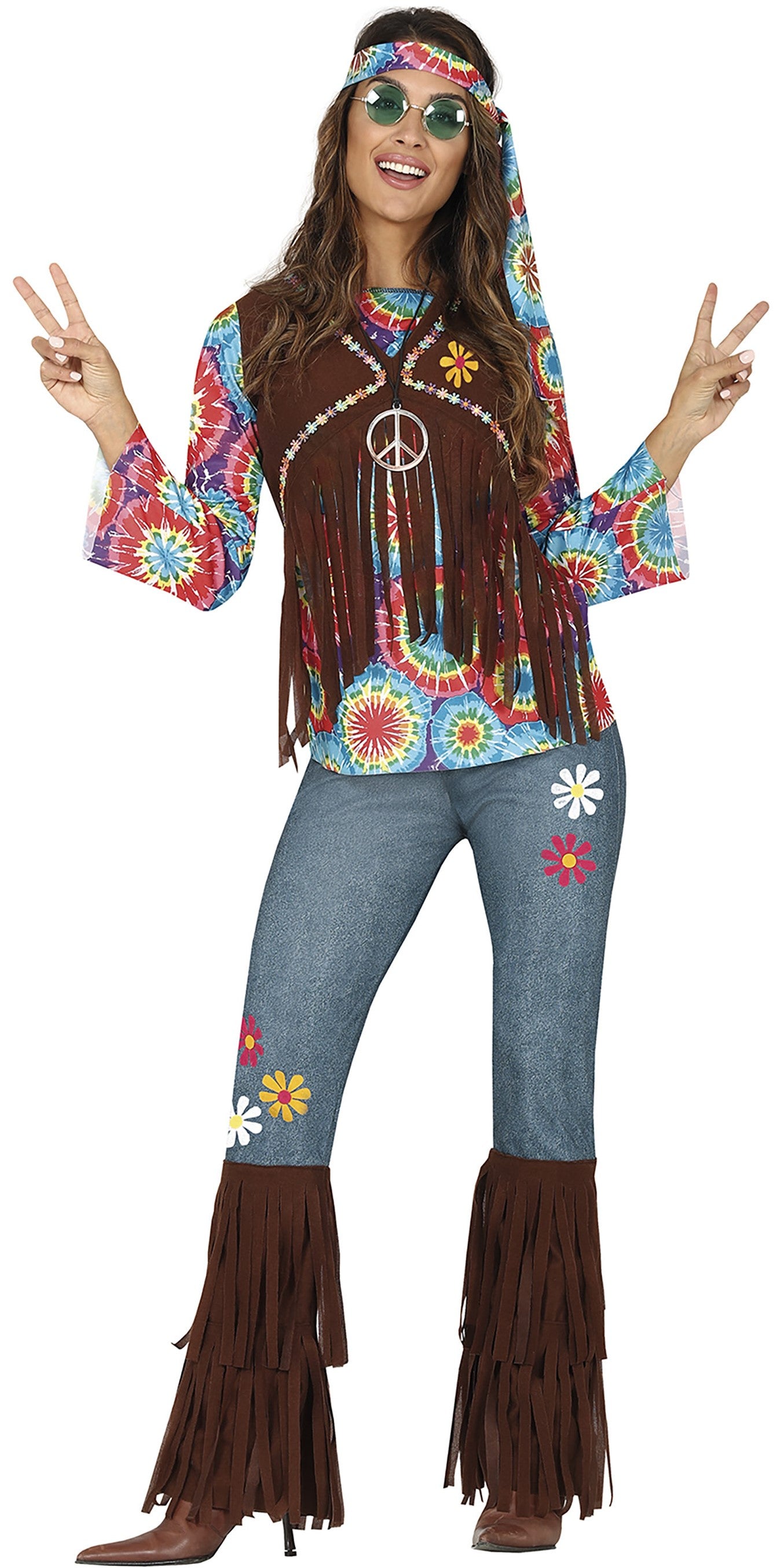 Disfraces en Pareja de Hippies Floreados Hippies Disfraces Simon