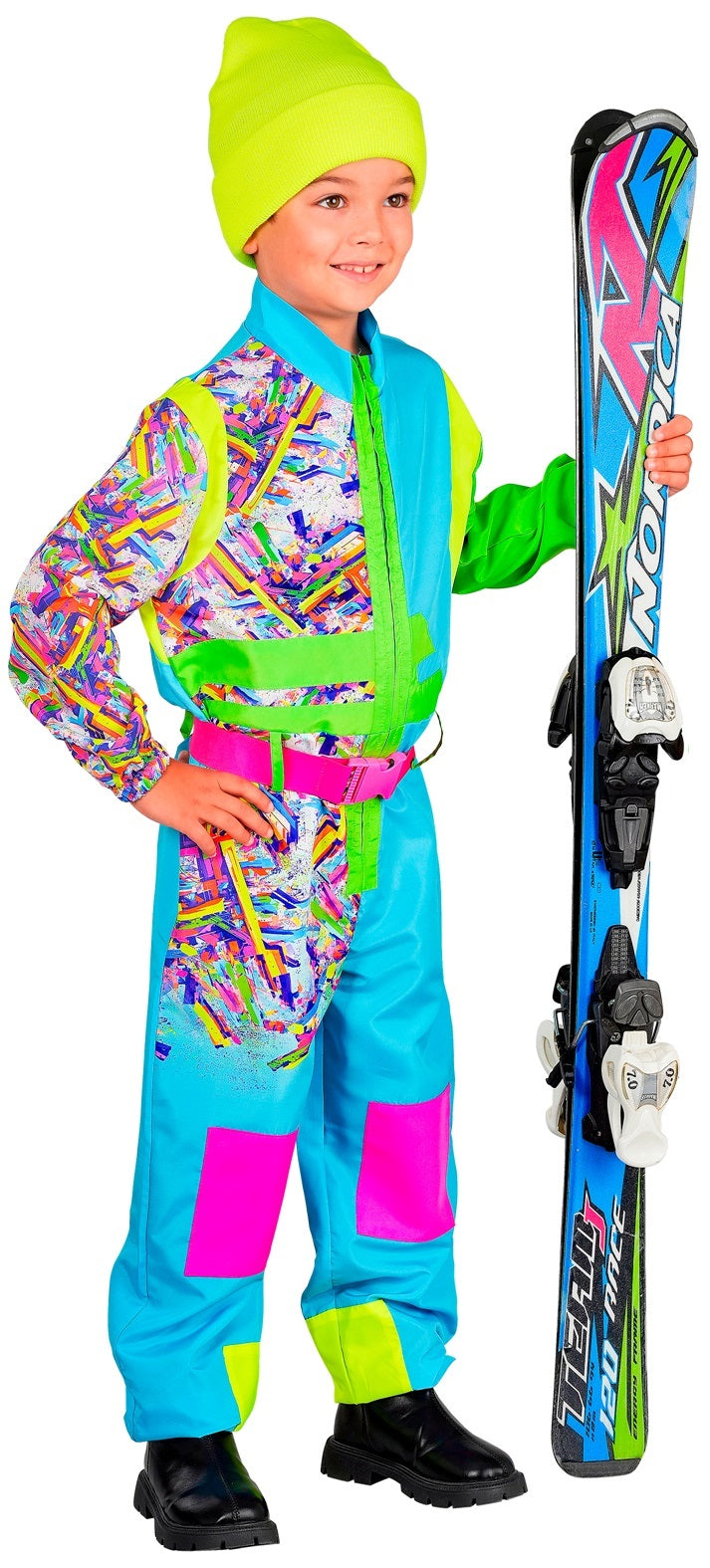 Disfraces para Grupo de Esquiador Azul y Verde Neón