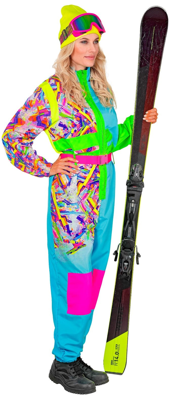 Disfraces para Grupo de Esquiador Azul y Verde Neón