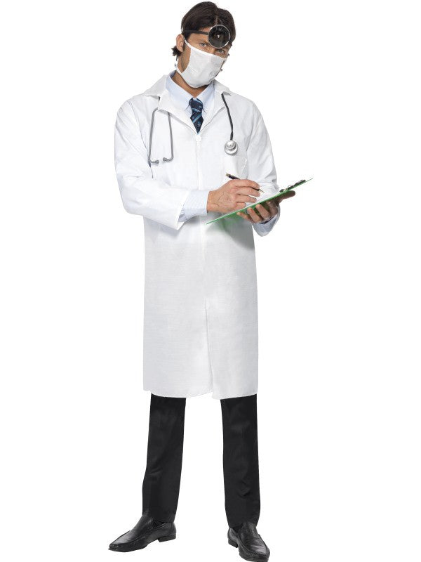 Bata de Médico con Mascarilla Enfermeras y Médicos Smiffys