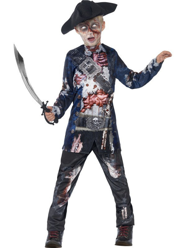 Disfraz de Pirata Zombie para Niño Halloween Infantiles Smiffys