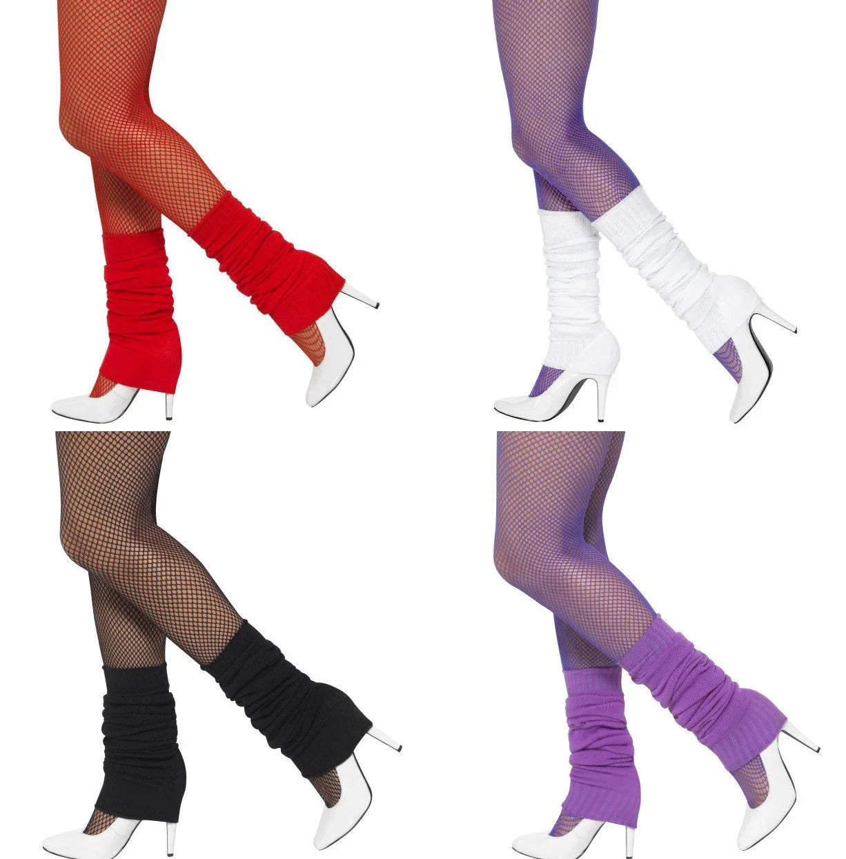 Calentadores de Colores Medias y Pantys Smiffys Talla Única Rojo