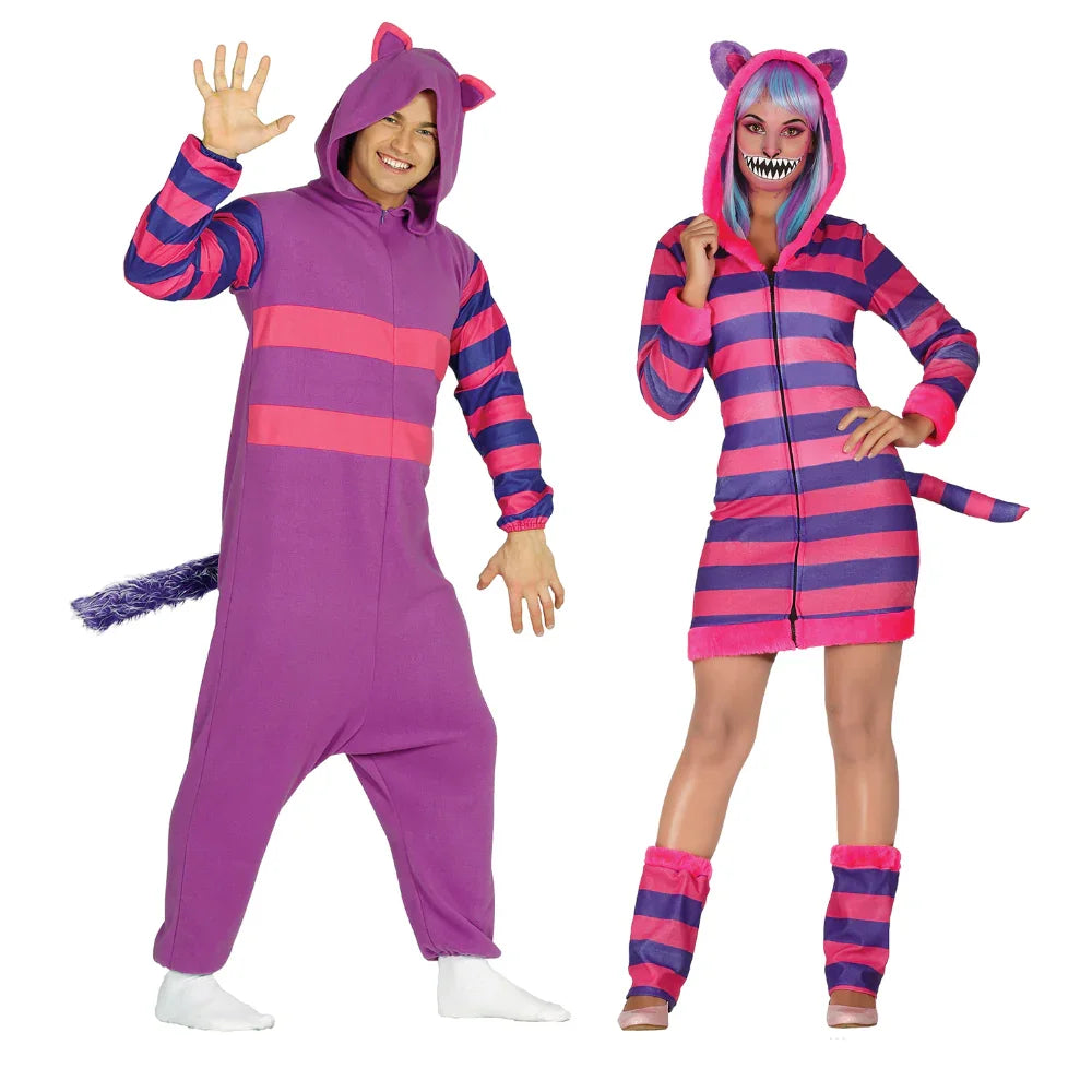Disfraces en Pareja de Gato Cheshire Alicia en el País de las Maravillas Disfraces Simon