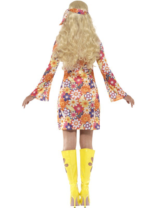 Disfraz de Hippie Floreada para mujer Hippies Smiffys