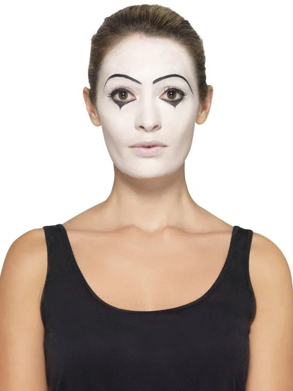 Disfraz de Mimo con Set Maquillaje Payasos, Bufones y Arlequines Smiffys