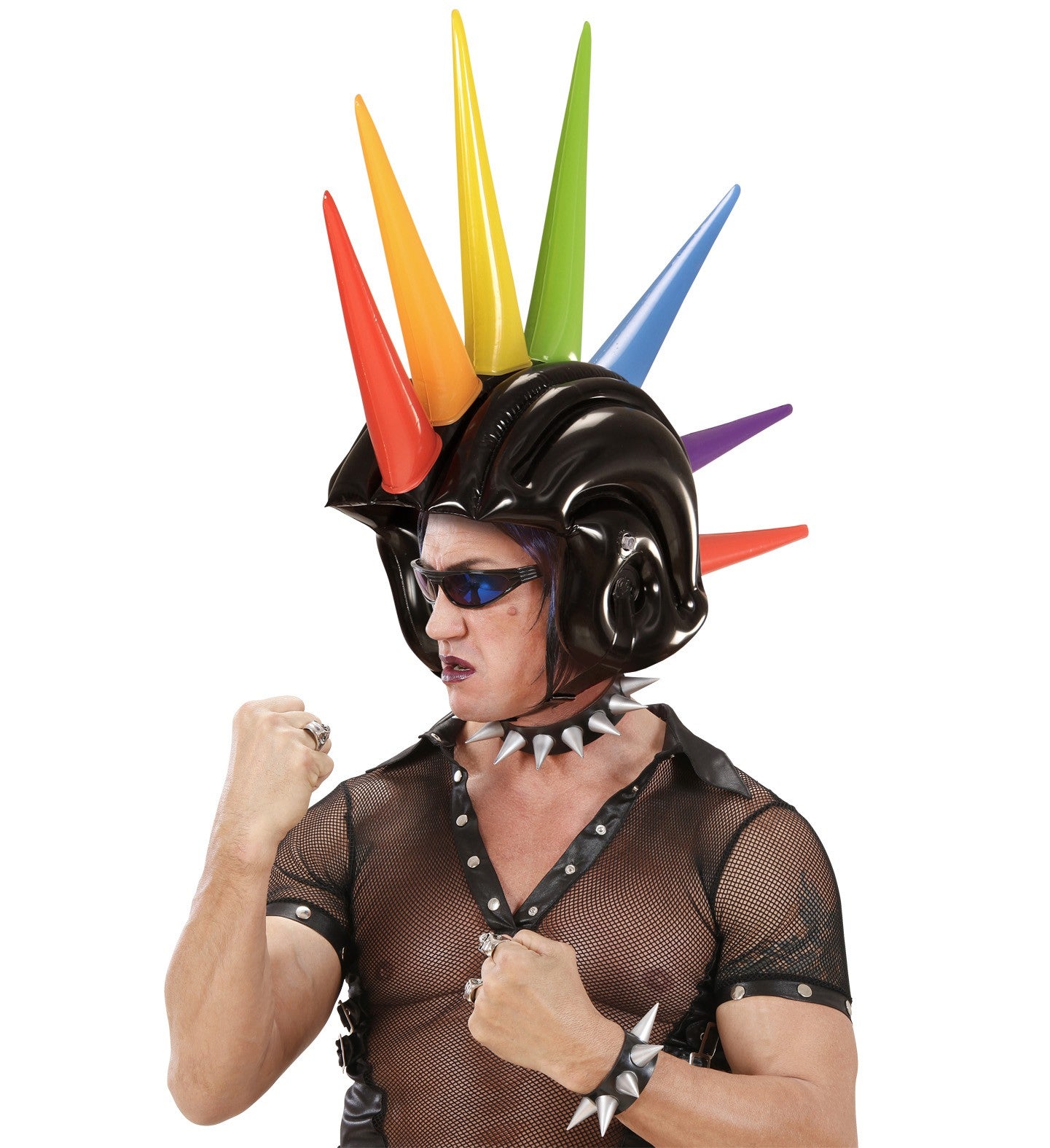 Casco Hinchable con cresta de colores Cascos Widmann