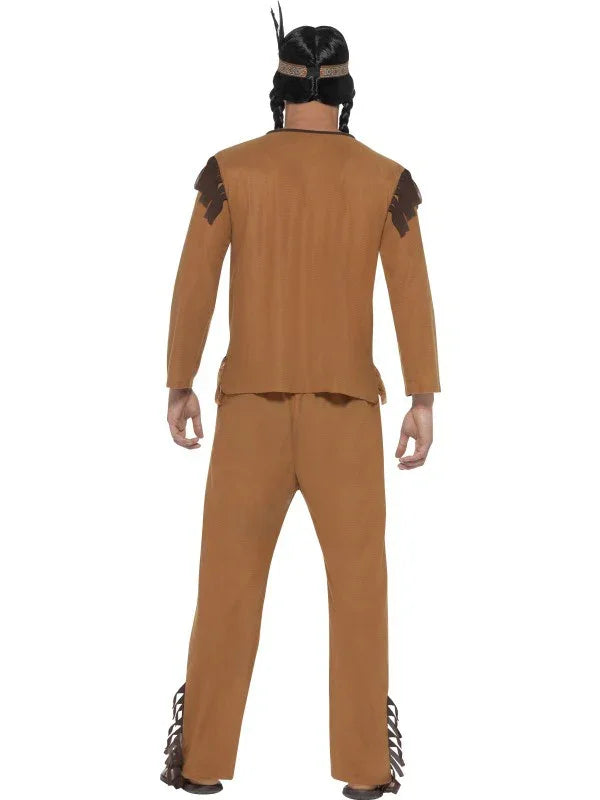 Disfraz de Indio Marrón Claro para Hombre Indios y Vaqueros Smiffys