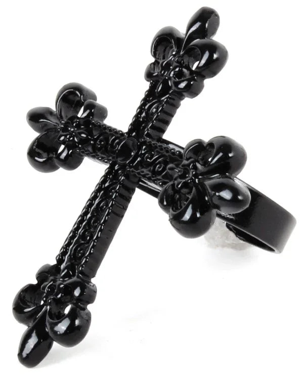 Anillo con Cruz Negra Anillos Partilandia
