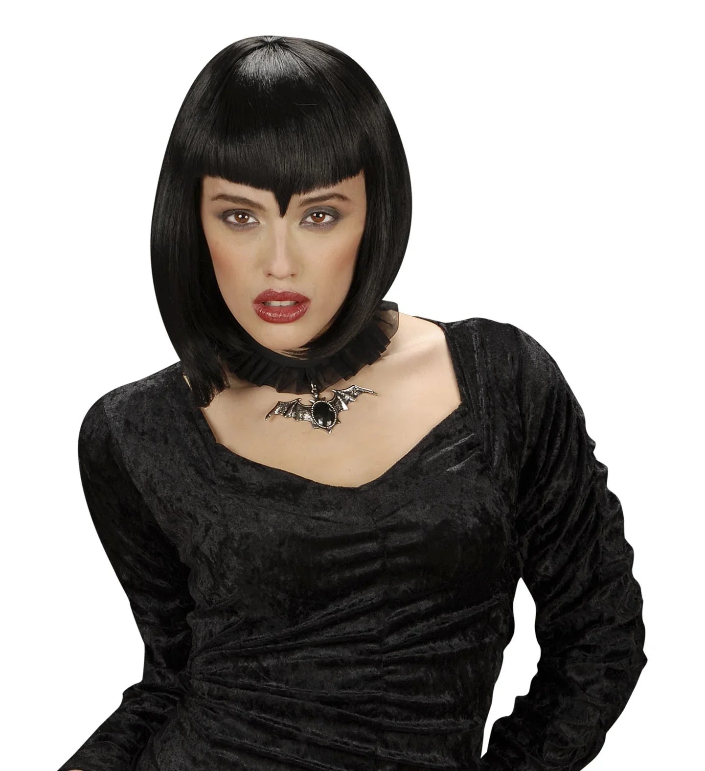 Collar de Tela con Murciélago y Piedra Joyas y Bisutería Widmann