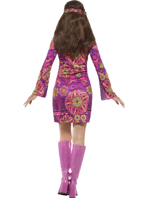 Disfraz de Hippie Morado para mujer Hippies Smiffys